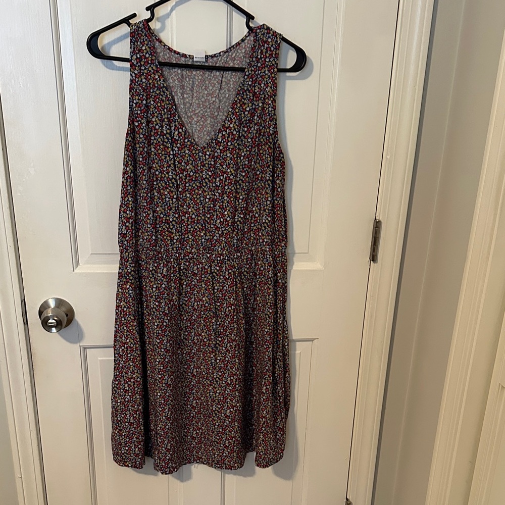 Old Navy Multicolor Floral Midi Dress